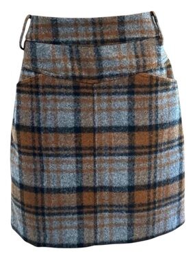 A LOVES A (Dillard's) Plaid Skirt w/Pockets & Belt Loops, Lined, Size 12.